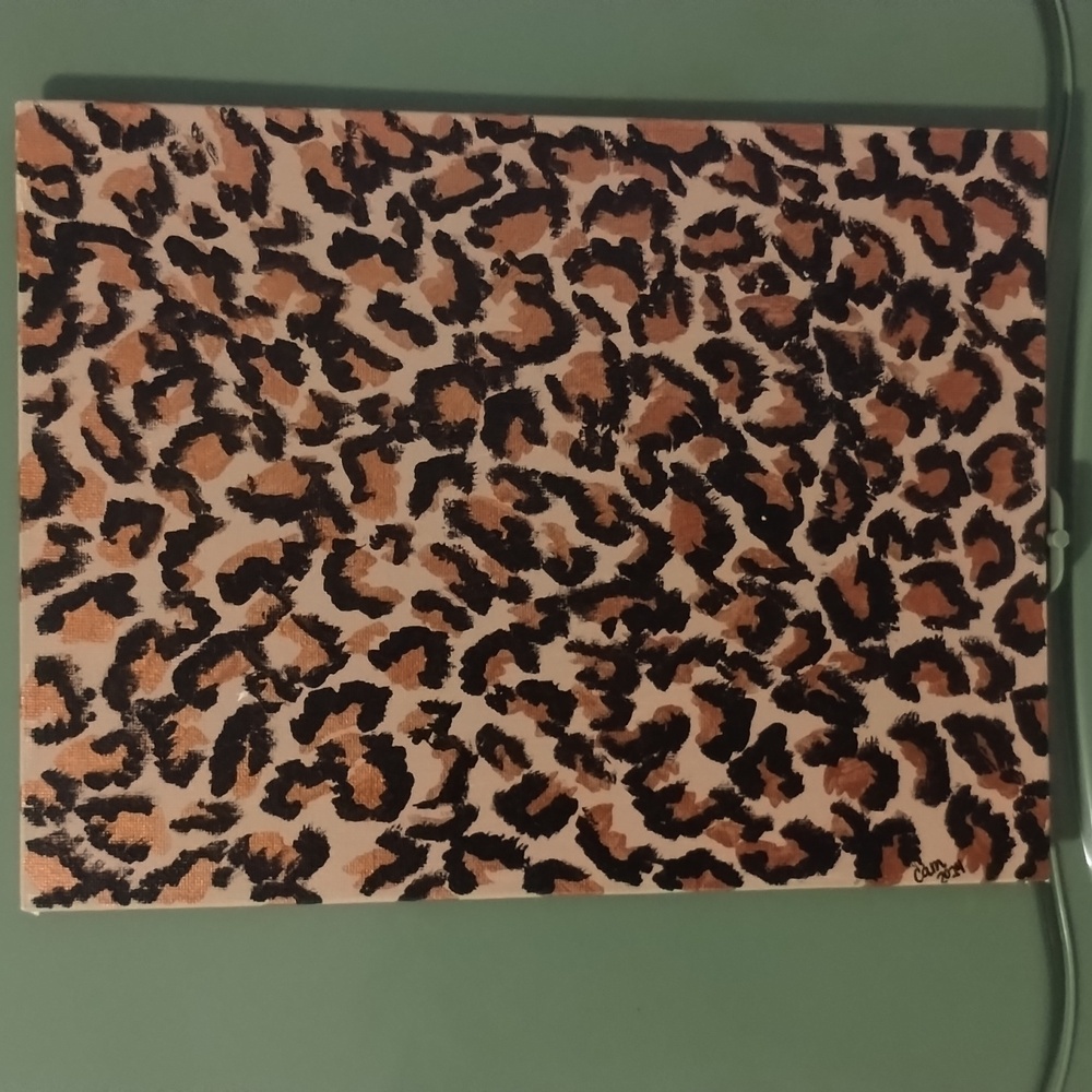 Leopard Print Art Canvas 9x12(Inches)